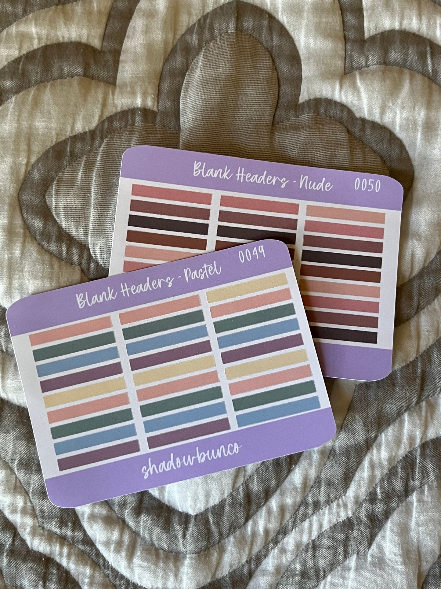 Blank Headers Pastel & Nude