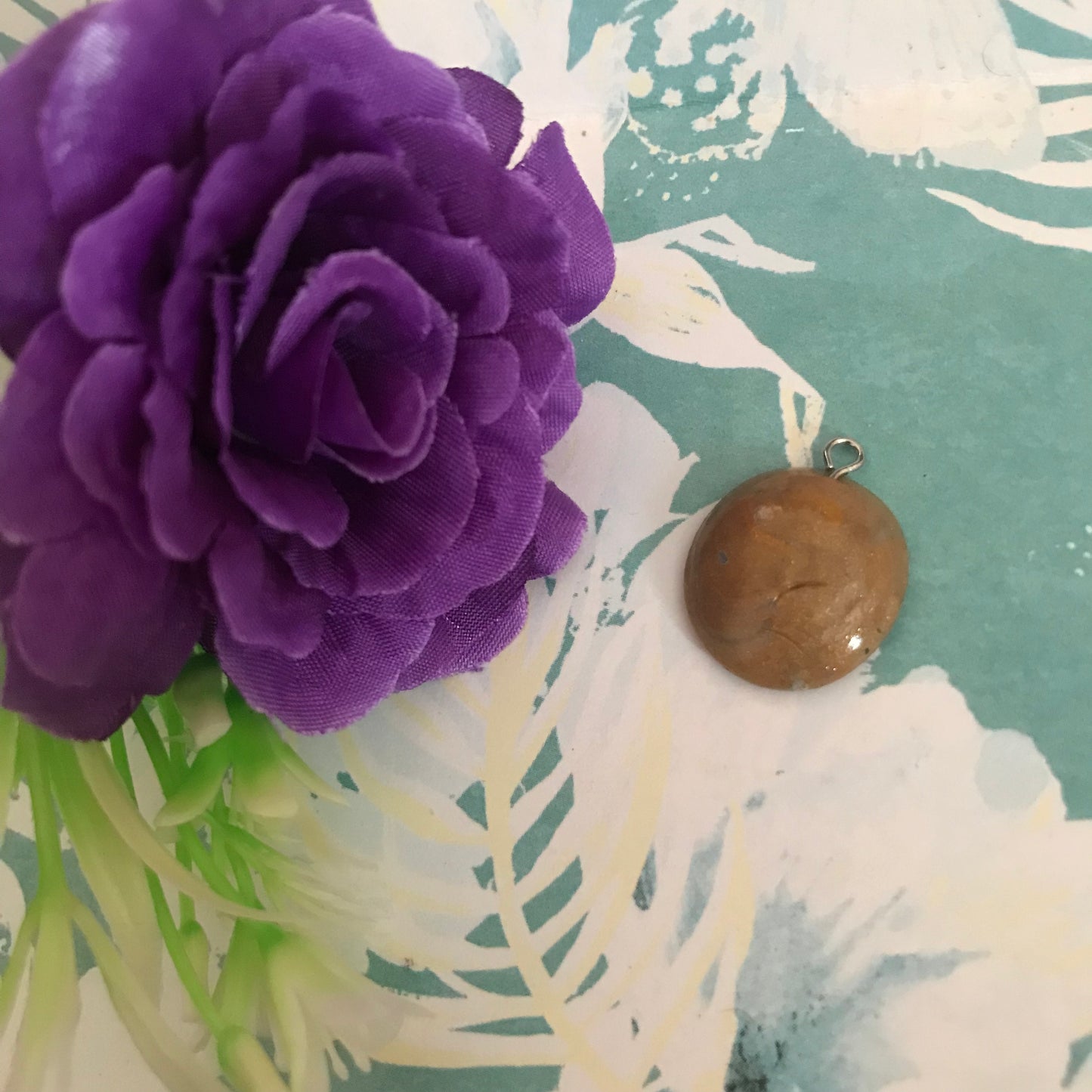 Brown Stone Runes Necklace