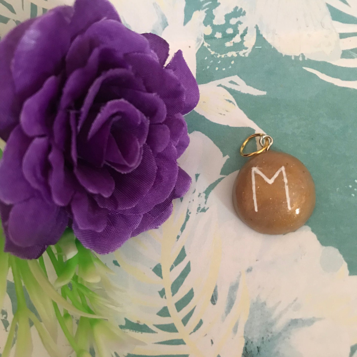 Brown Stone Runes Necklace