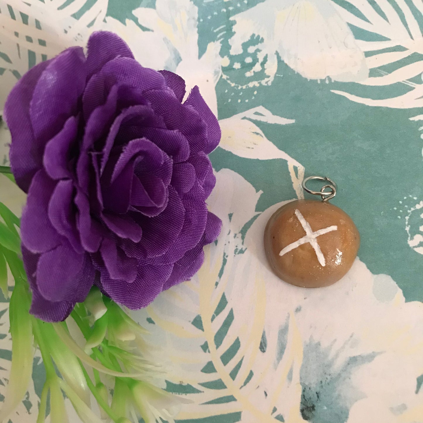 Brown Stone Runes Necklace