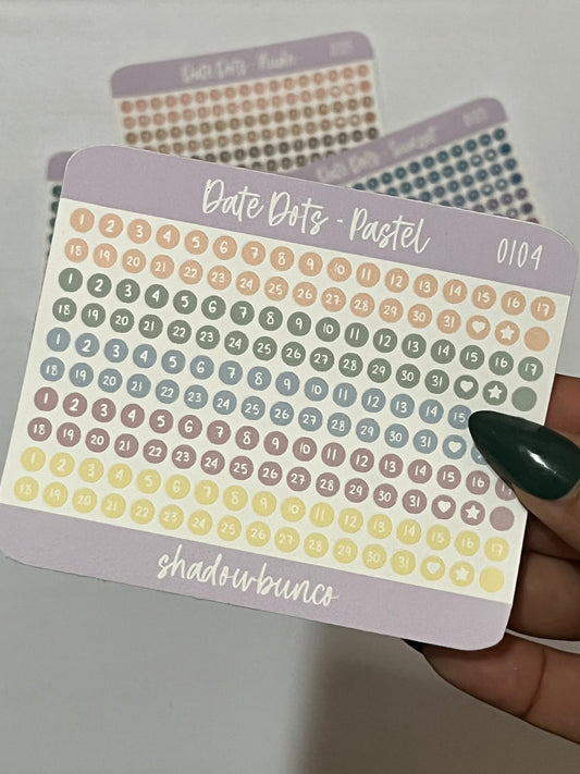 Date Dots Pastel & Nude