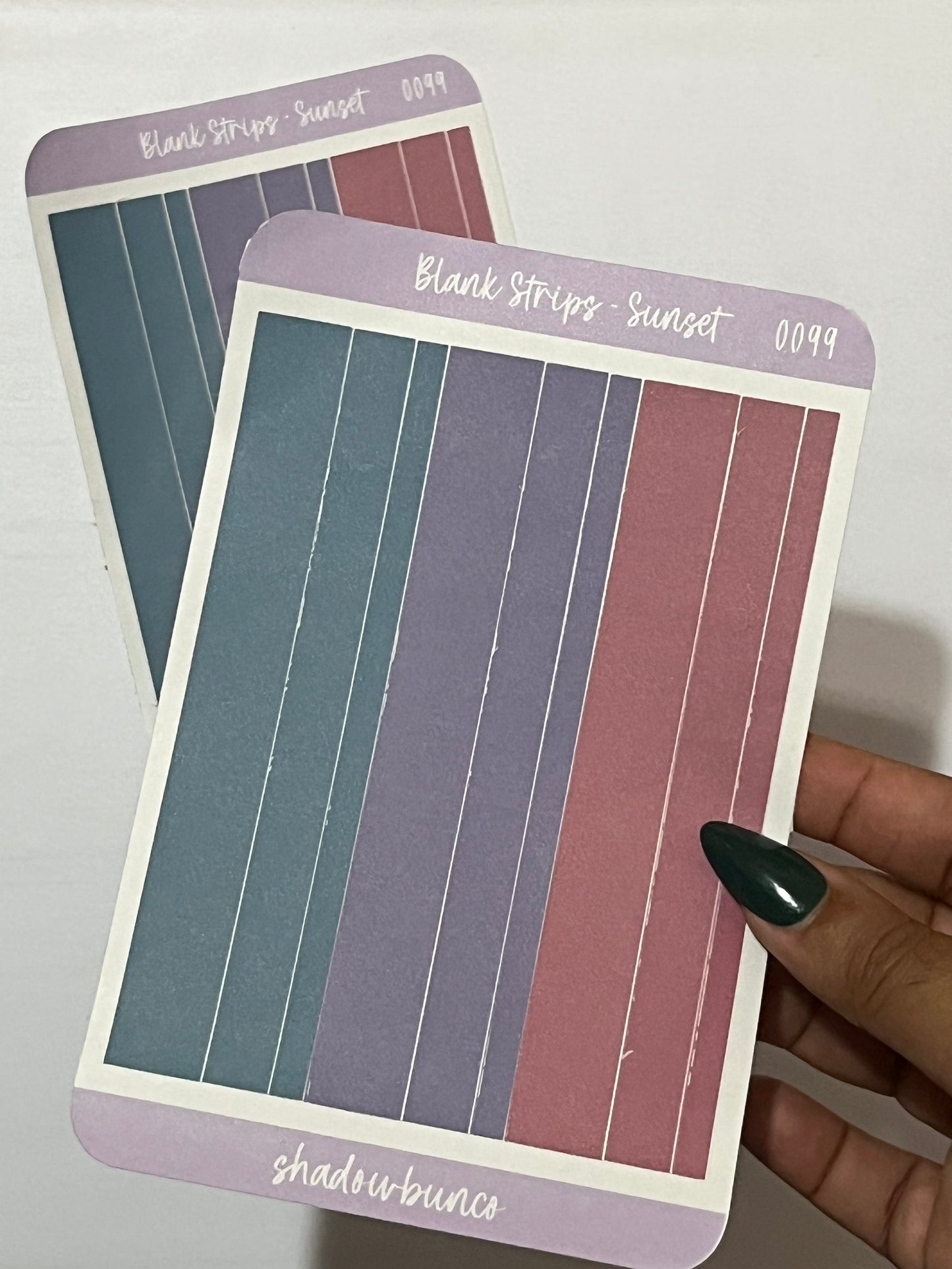 Blank Strips Vertical Faded Jade & Sunset