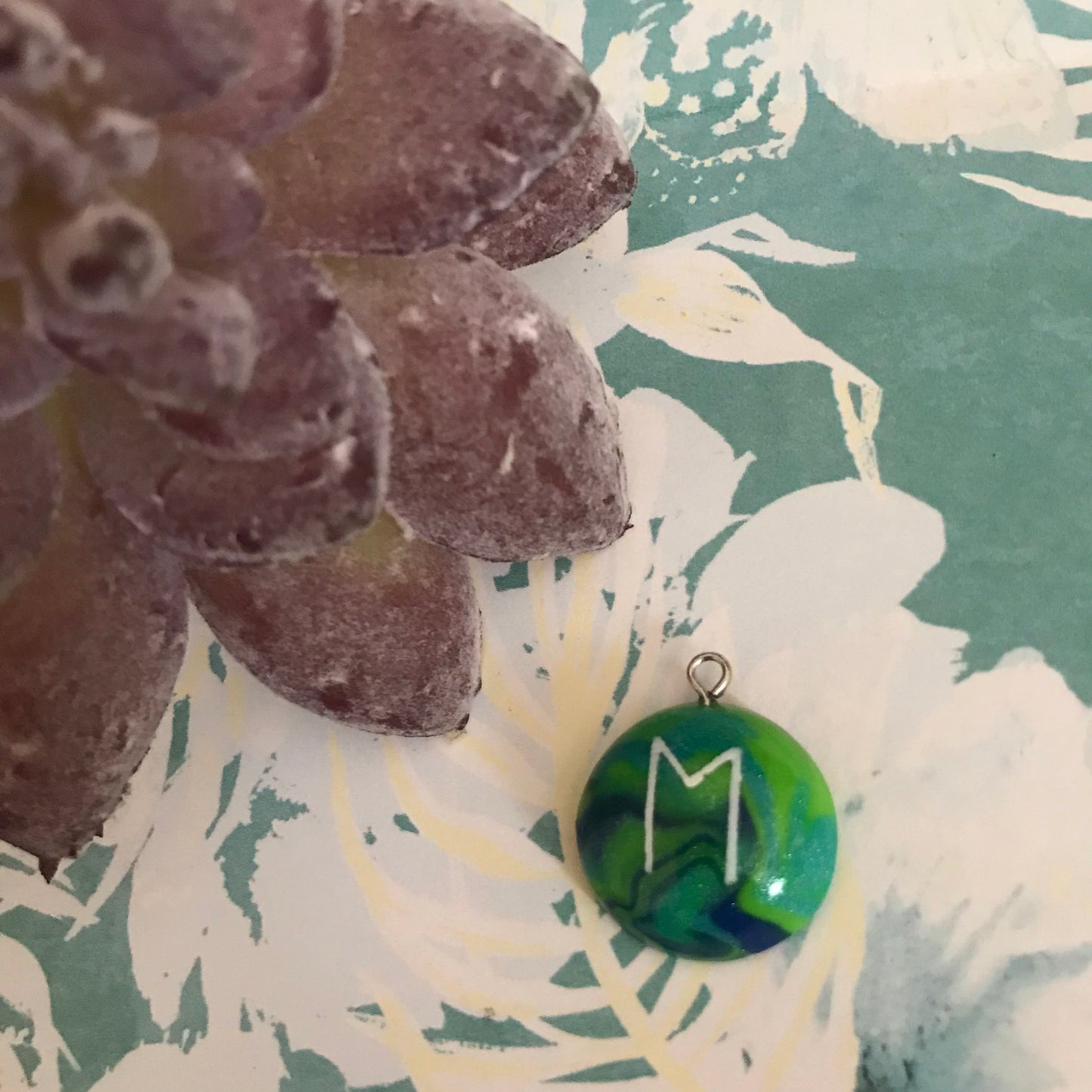 Blue Stone Runes Necklace