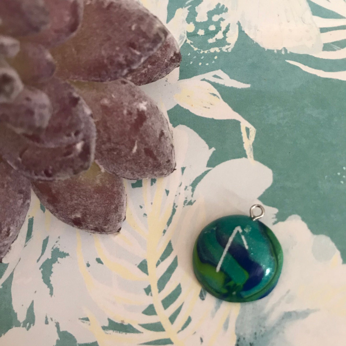 Blue Stone Runes Necklace